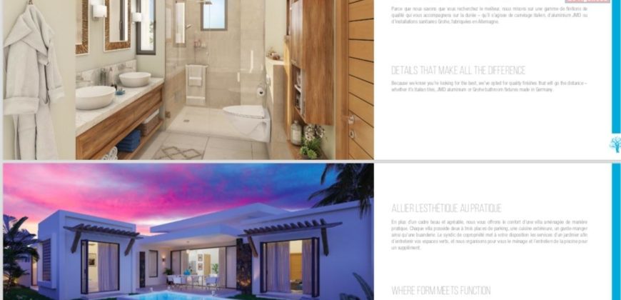 Luxueuses villas F4 avec piscine individuelle, Grand Baie